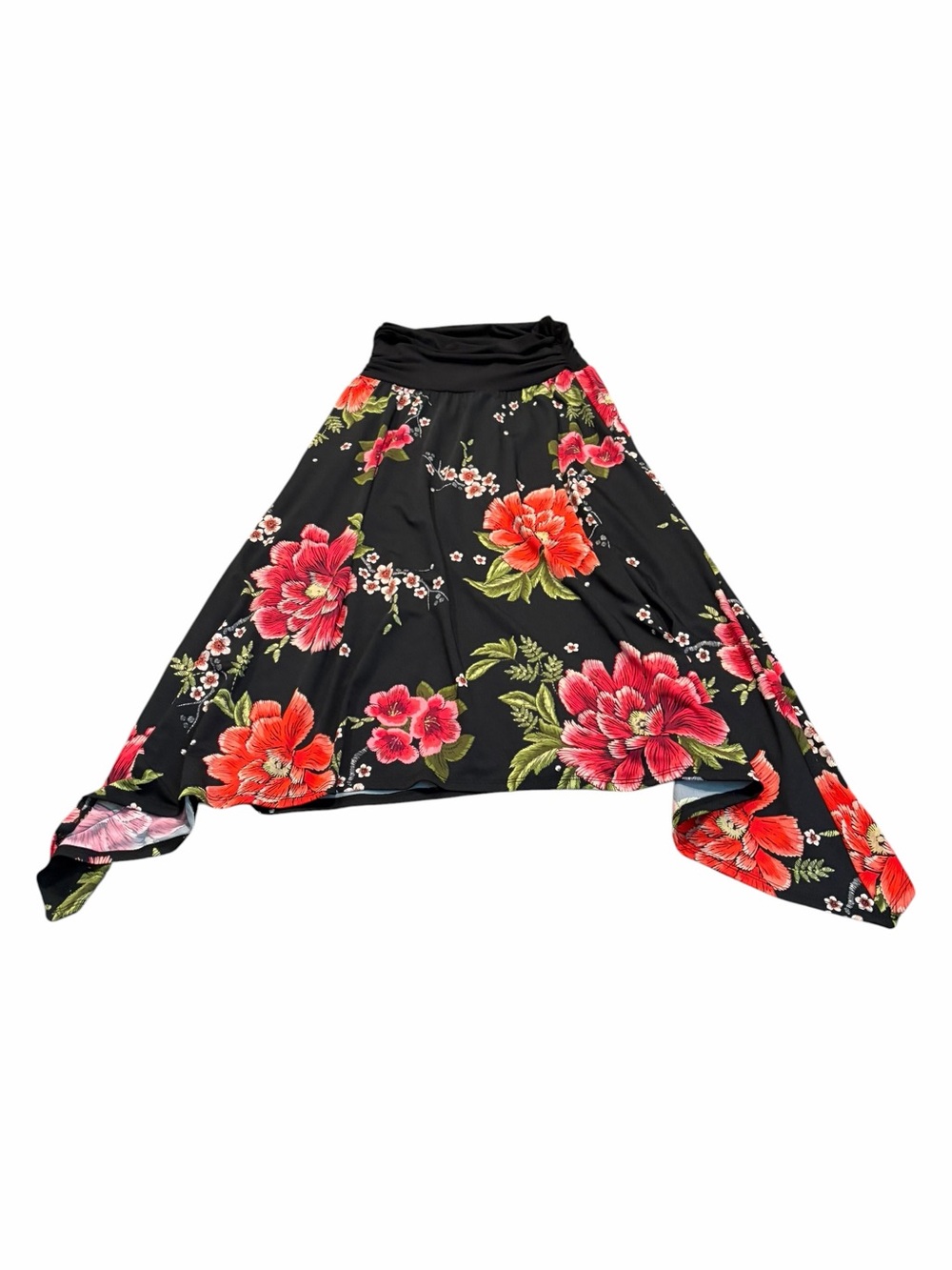 APT 9 asymmetrical floral skirt